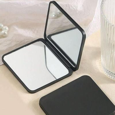 Minimalist Portable White Square Folding Mirror,Makeup Tools Gifts For Women