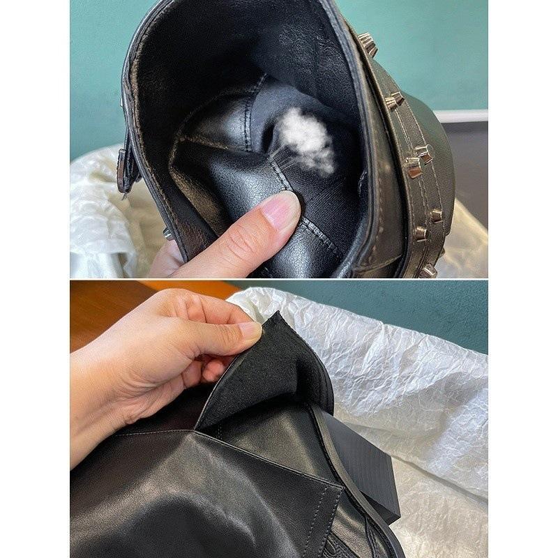 Boots Female pointed head embroidery western cowboy boots knight boots high heel boots big tube pant tube boots fried street