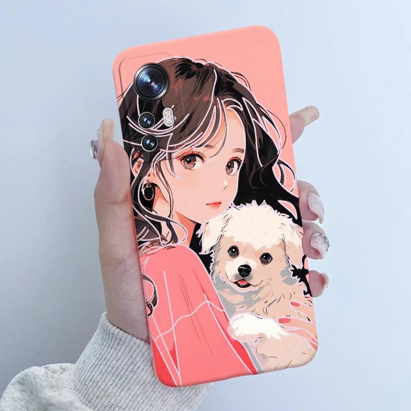 For Xiaomi 12 12X Case For Xiaomi Mi 12 Pro Flower Girl New Design Back Cover Housing For Mi12 12Pro Soft Silicone Funda Shell