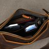 Men's Retro Leather Shoulder Bag, Crazy Horse Leather Crossbody Bag, Cowhide Men's Bag