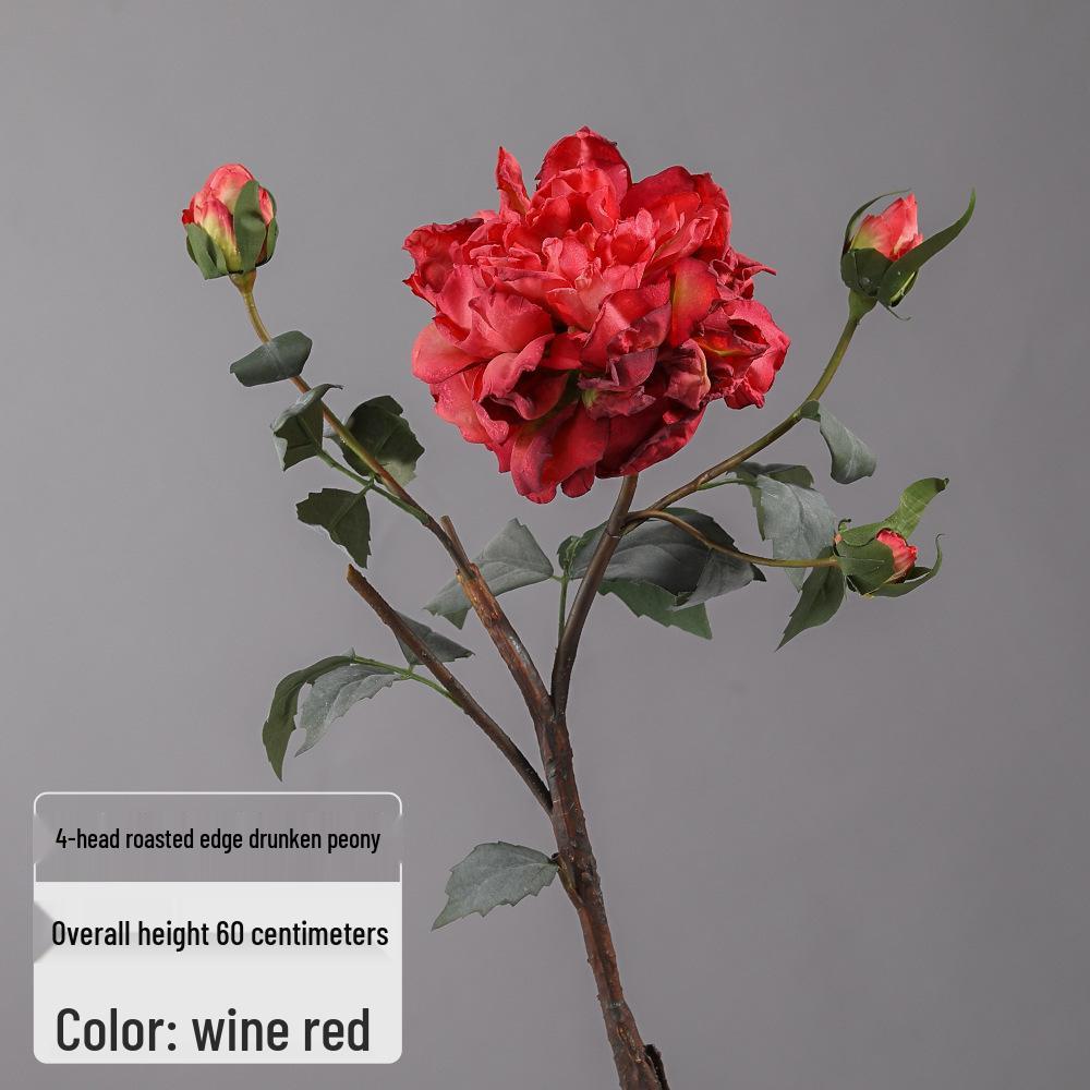 Luxury Silk Peony Flower Decor for Living Room Table