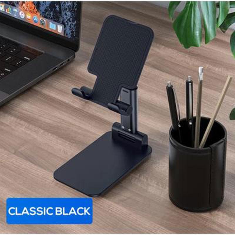 Universal Desktop Mobiltelefon Holder Stativ for IPhone IPad, Justerbar Tablet Sammenleggbar Bord Mobiltelefon Bordstativ Holder, 1 stk.