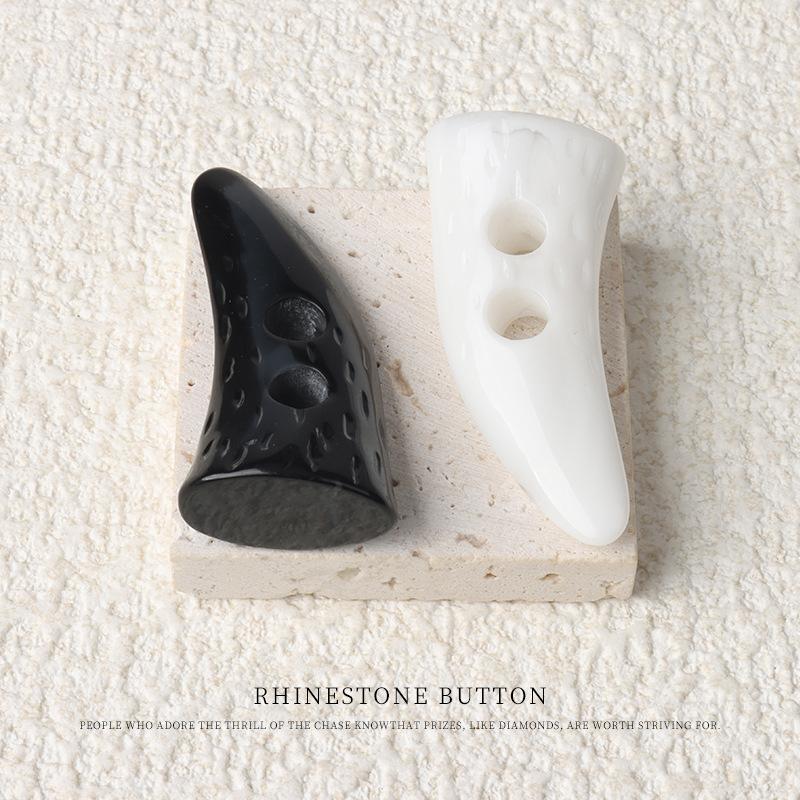 10 Stück Harzknopf Imitation Hornknopf Schwarzer Mantel Pullover Trenchcoat Zierknopf Kinder Kaffee Muster Paar Knopf