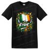 Ireland Flag T Shirt w/ Paint Splatter St Patricks Day Irish Pride Graphic Tee