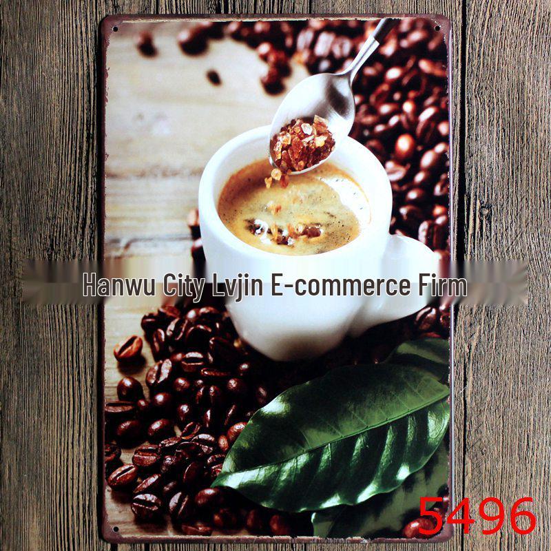Vintage Coffee Tin Sign for Restaurant or Home Decor