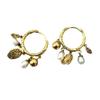 1 Pair Women Earrings Imitation Pearls Beads Tassel Hoop Earrings Retro Style Round Earrings Jewelry Gift