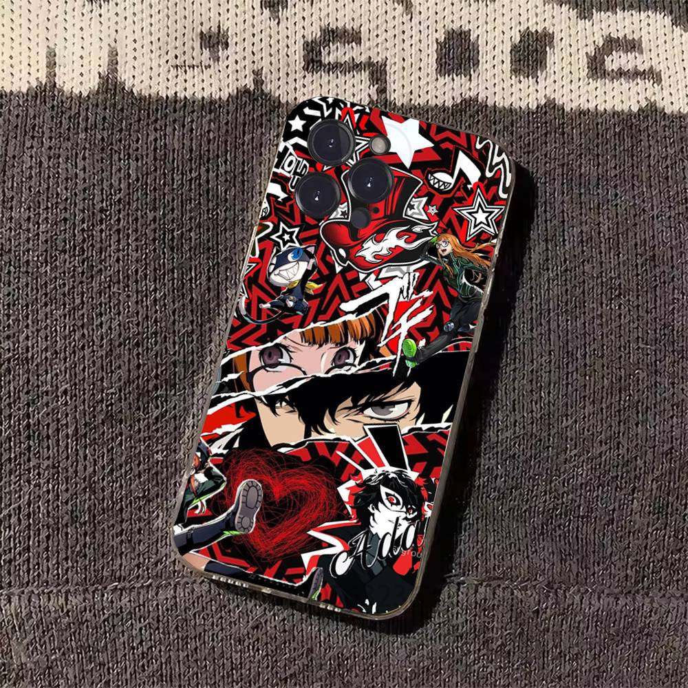 Game P-Persona 5 Phone Cases For iPhone 17 16 15 14 13 12 11 Pro Max Plus Luxury Camera Protection Plastic