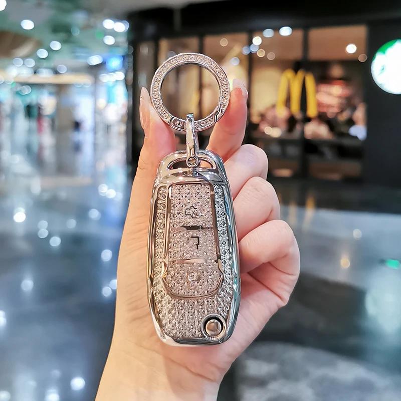 Suitable For Ford Mondeo Keycase Focus Edge Explorer Fiesta Escort Taurus Ecosport Keycover Keyshell Keychain Car Key Bag