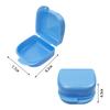 50Pcs Fake Teeth Orthodontic Case Dental Retainer Mouth Guard Denture Storage Plastic Box Oral Hygiene Supplies Organizer