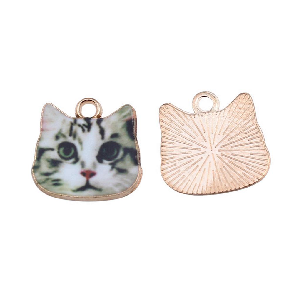 Enamel Charms Cats Pendants For Cute Pet Lover Jewelry Making Accessories