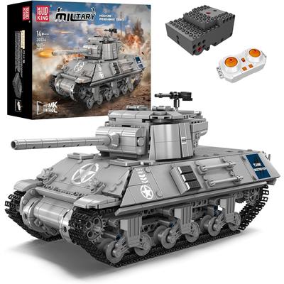 MOULD KING 20034 Tank Bouwstenen Set, Militaire Voertuig Bouwsteen Kits