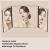 Car Sun Visor Mirror Trifold Rear View Cosmetic Mirror Folding Aesthetic Decor Vehicle Truck Makeup Accessory For Women Girls