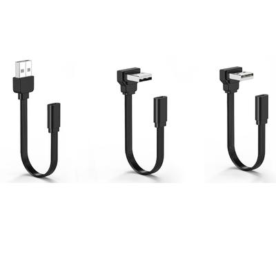 Type C To USB 2.0 Connectors Cable Flat Silicone Adapter for Small Space 2A Charging and 480Mbps Data