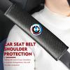 Car Seat Belt Carbon Fibre Shoulder Protection Pad Accessories For X1 X3 E39 E46 E30 E36 E87 E60 E90 F26 G02 E70 F15 E53 G05