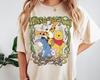 Winnie The Pooh Retro Characters Shirt, Hundred Acre Wood Floral Frame Tee