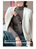 H360 Women's Lace Knit Ruffle High Neck Slim Fit Base Layer for Autumn/Winter