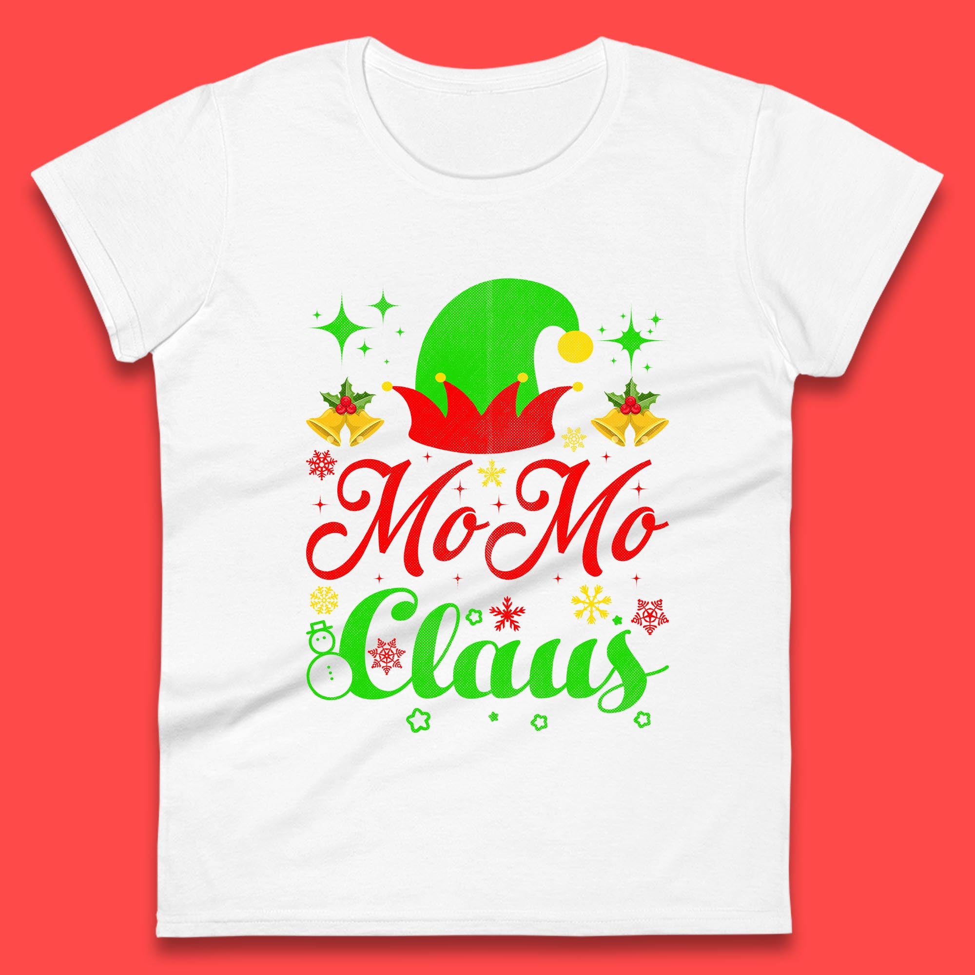

Christmas Womens T Shirt Mens Tops Tees Unisex Christmas Momo Claus Elf Hat Top M