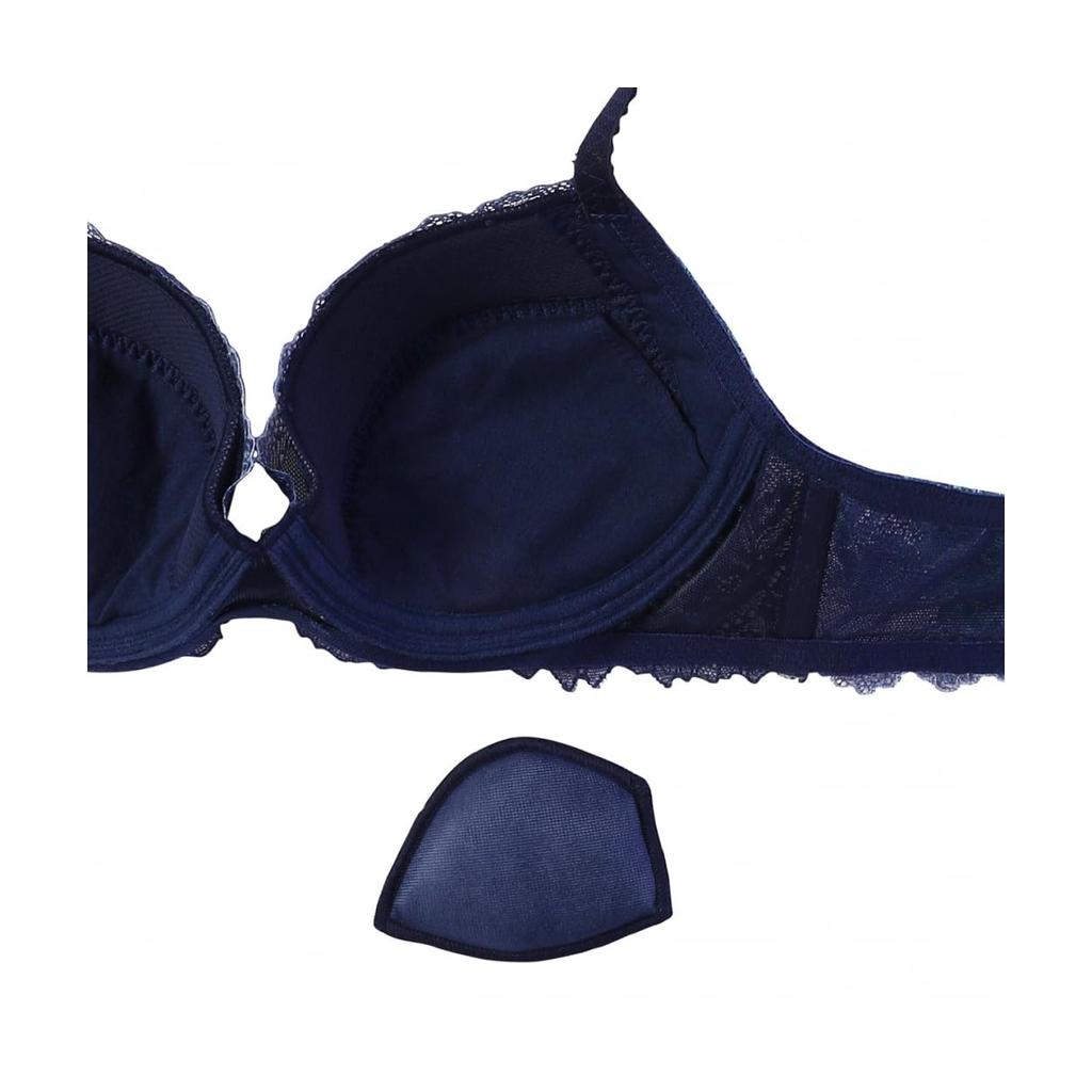 Red Label by 0100 Full Cup Bra 10215391 With wires Bra without pads No pad pockets Prevents bust from spreading out D80 M008 [Triumph] (dark blue)