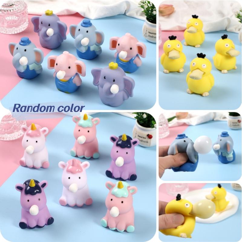 Stress-relieving Bubble Blowing Elephant Toy Fun Squeeze And Release Toy For All Ages