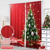 2pcs 2D Flat Printing Christmas Drapes Christmas Tree Snowflakes Baubles Festive Ribbon Polyester Without Electricity Family