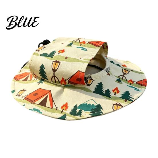 Cat Ears Sunshade Beach Hat Summer Cap with Ear Holes Adjustable Pet Polyester Hat Sun for Small Dogs Cats Outdoor Protection Comfortable Holes