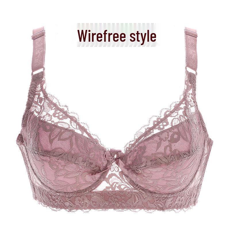 Plus Size Wireless Push-Up Lace Bra - Comfortable Support for Women