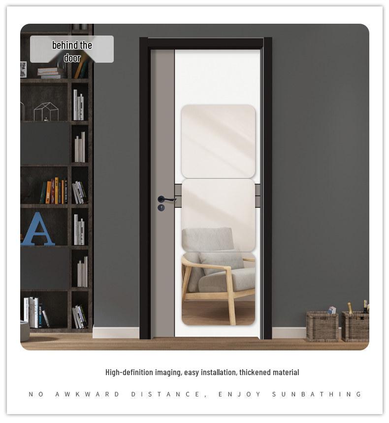 Round Soft Acrylic Wall Sticker Mirror - Self-Adhesive Full Body HD Mirror for Dressing Room