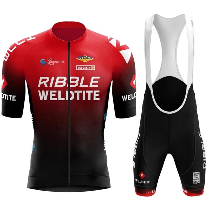 Nuovo Set Maglia da Ciclismo Estiva Traspirante Pro Team Abbigliamento Ciclismo Maglie Bici da Strada Completo Pantaloncini con Bretelle MTB Maglia Culotte