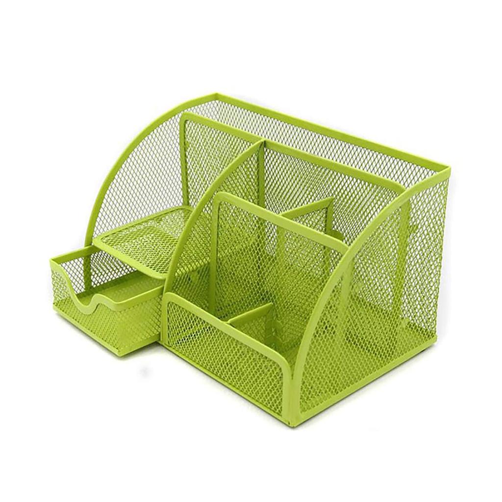 VANRA™ Desk Organizer with Metal Mesh Pen Holder, Pen Stand with Drawer, Multifunctional Pencil Case, Pencil Case, and Small Item Organizer