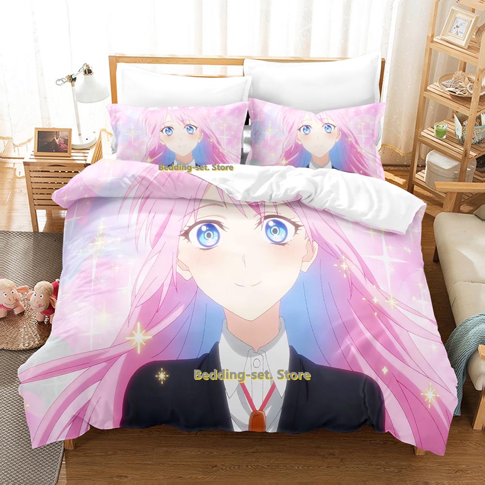 New Shikimori's Not Just A Cutie Bedding Set Cartoon Anime three-piece Set Adult Kid Bedroom Duvetcover Sets Camas Dormitorio