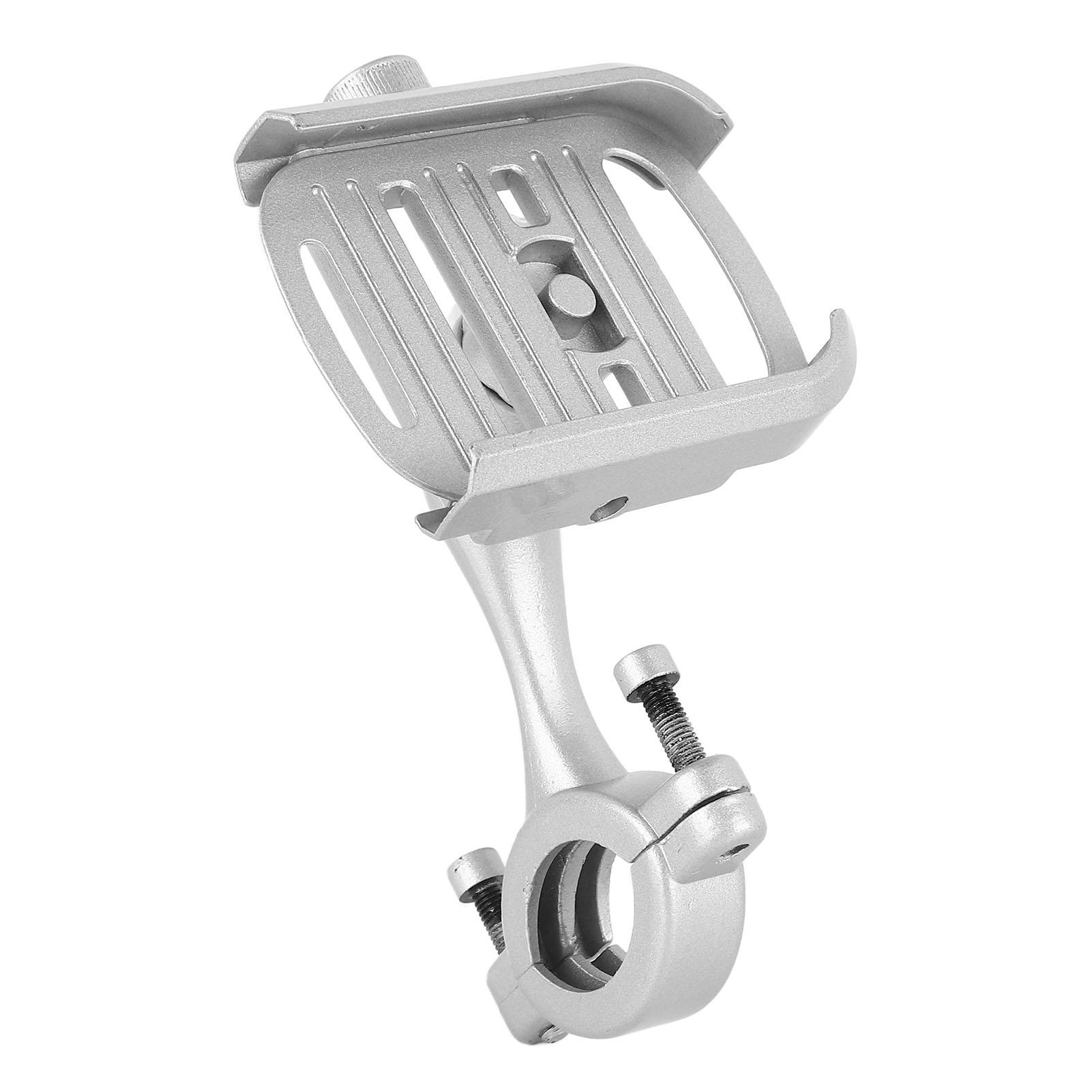 

Motorcycle Phone Holder Aluminum Alloy 360 Degree Rotation Bike Phone Mount Navigation Bracket for Most Phones Silver серебряный