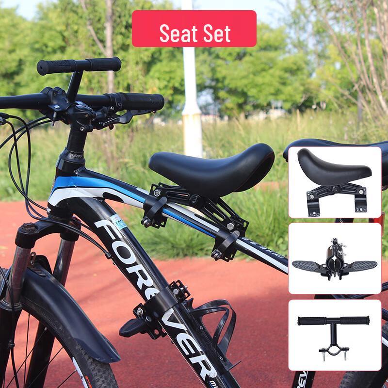 GEETHA Front-Mounted Kids Bike Seat with Handrail and Footrests