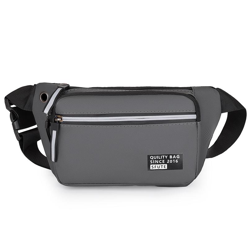 Унисекс Большая поясная сумка для телефона Модная поясная сумка с просторным карманом для путешествий на открытом воздухе и повседневной носки темно серый 619₽