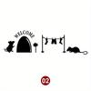 Lovely Mouse Black Car Decals Auto Window Bumper Body Removable Vinyl Decals Animal Auto Accessories Water-Repellent Ornament