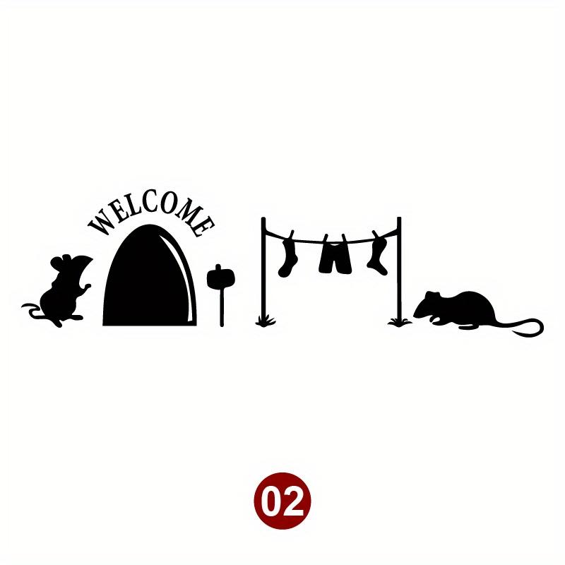 Lovely Mouse Black Car Decals Auto Window Bumper Body Removable Vinyl Decals Animal Auto Accessories Water-Repellent Ornament