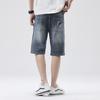 Printed Five-point Pants Summer New Style Men's Loose Five-point Pants Shorts Denim Medium Pants