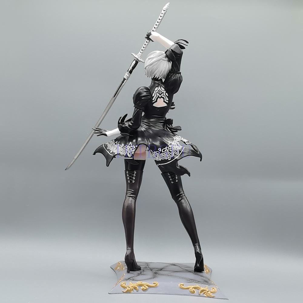 33cm 2B Pod 042 YoRHa No. 2 Type B 1/6 Two Head Ver Japanese Anime PVC Action Figure Toy Game Collectible Model Doll