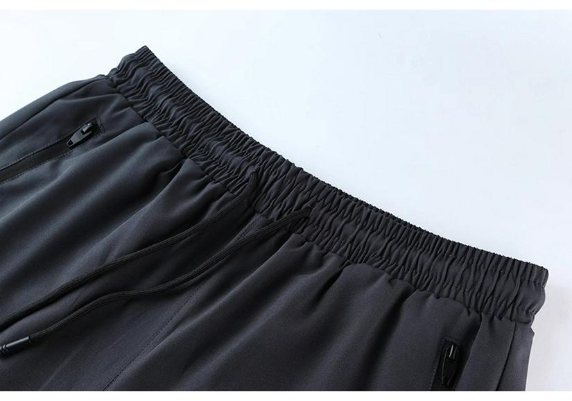 Men's 3/4 Quick-Dry Elastic Fitness Running Pants - Two-Piece Style