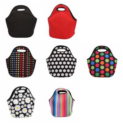 Portable Insulated Dinner Bags Neoprene Insulated Lunch Bag Stylish Travel Lunch Bag  Picnic