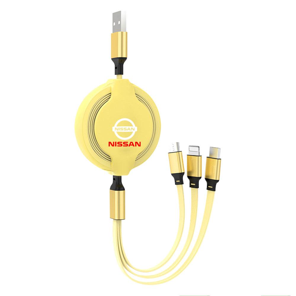 Multifunctional Fast-charging Charging Cable USB Data Cable Center Cover For Nissan Nismo Tiida Teana Leaf Juke Versa GTR Sylphy