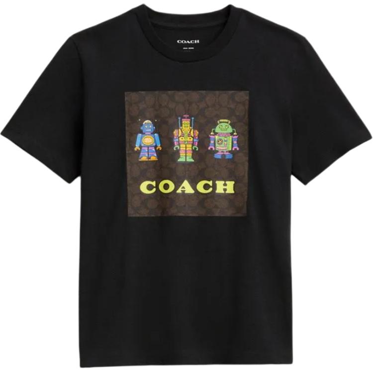 

Coach Cosmic FW24 Robot Print Letter Logo Regular T-Shirt Women tops Black CX184-BLK S