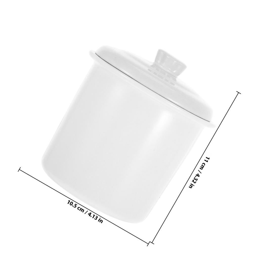 French Butter Dish Porcelain Ceramic 0.45L Lidded Foods Keeper Spreadable Fresh Butter Tray for Kitchen Counter
