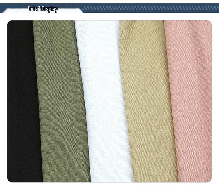 Women's V-Neck Mid-Sleeve Plus Size Loose T-Shirt - Summer Solid Color Versatile Top