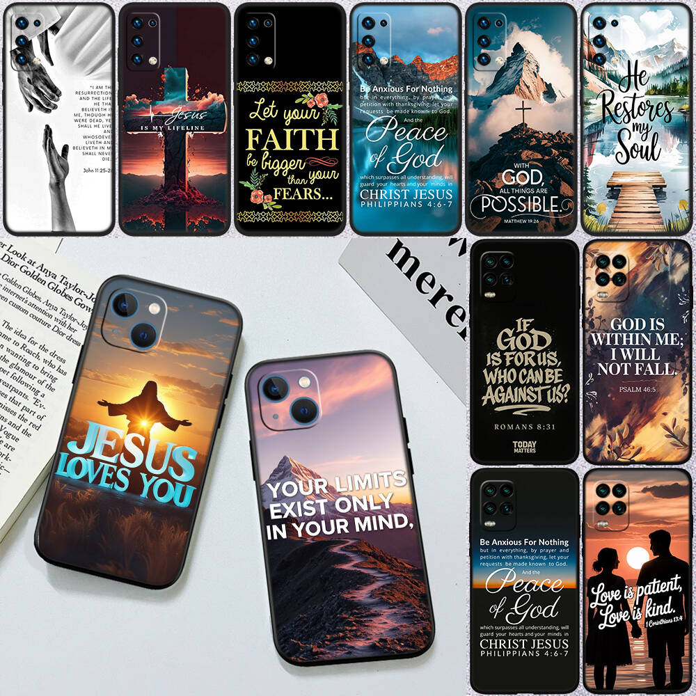 Bible Verse Jesus cross New Phone Case for Redmi Note 8 9 10 11 11S 10C 10X 10A 10T 9A 9C 9T 9S 8T Pro Max Plus Prime