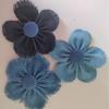 Neue Mode Retro Denim Stoff 8cm Blumen Accessoires DIY handgefertigt Kleidung Schuhe und Hüte Taschen Accessoires Zubehör