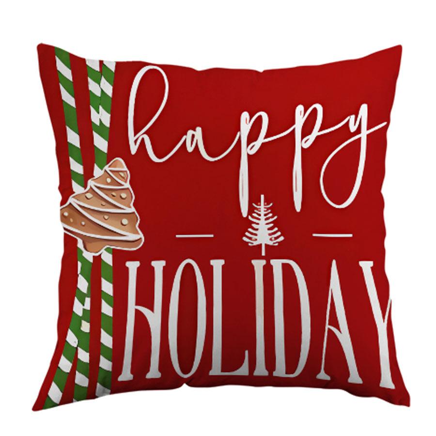 Christmas Christmas Elements Throw Pillow Cover Home Sofa Decorative Pillow Santa Claus Cushion Cover