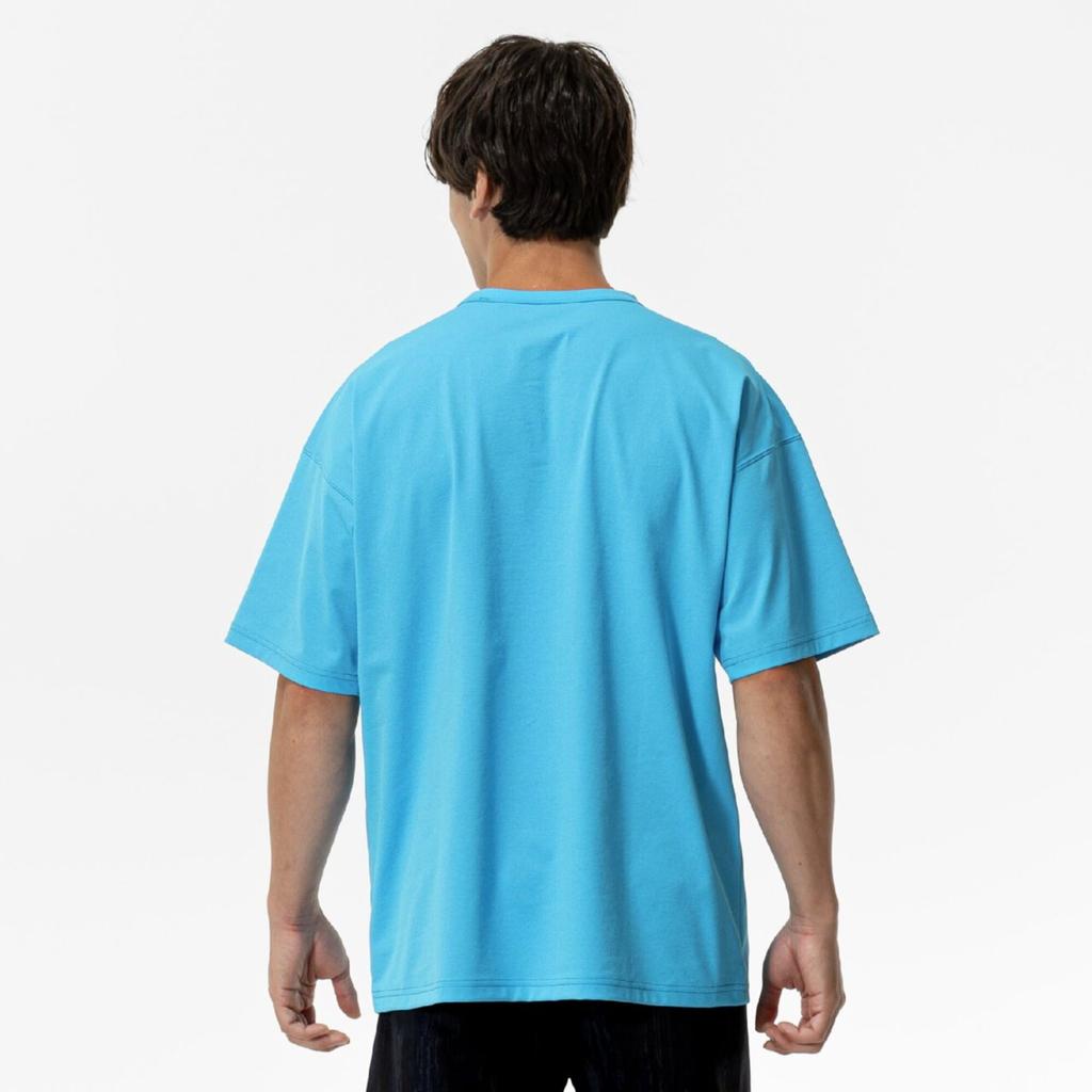 Mizuno Training Wear Soft Dry Blue T-Shirt, Moisture-Wicking, Quick-Drying, 32MAC033,