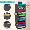 Foldable Kids Daily Clothes Organizer Side Pockets Closet Hanging Storage Bag  Socks