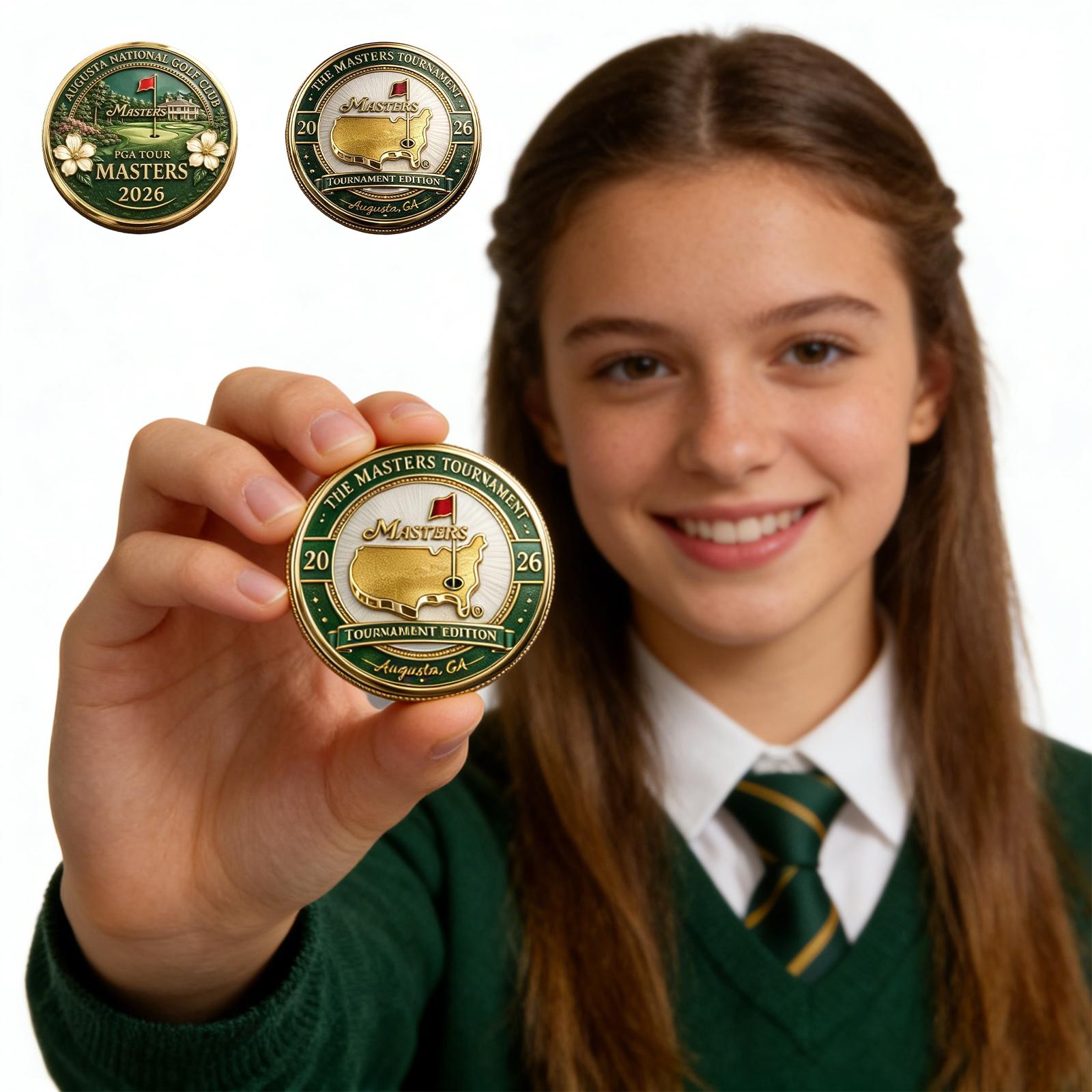 

2026 Golf Commemorative Coin Home Decoration One Size зелений