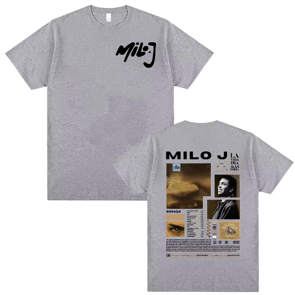 Rapper Milo J Music Album 2025 Tour Merch T Shirts Fashion Hip Hop Street Pop Music T Shirt Men Women Casual Male Cotton Tshirt